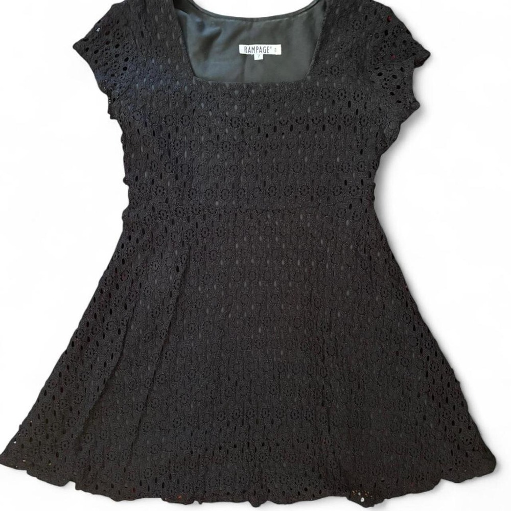 Vintage 90's Rampage Short Black Babydoll Dress